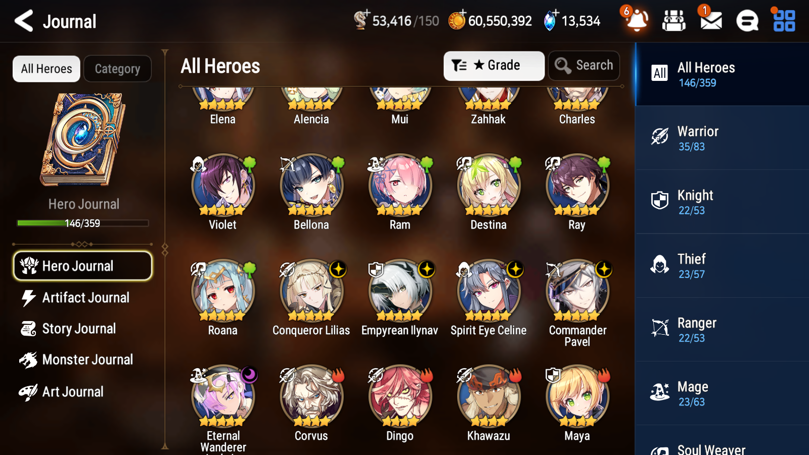 [GLOBAL] [INSTANT] Epic 7 Seven 5ML Empyrean Ilynav Conqueror Lilias Celine Eternal Wanderer Ludwig + 82ML pulls 13k skystones 3000 mystics+20 Speed + Name Starter Account-Mobile Games Starter
