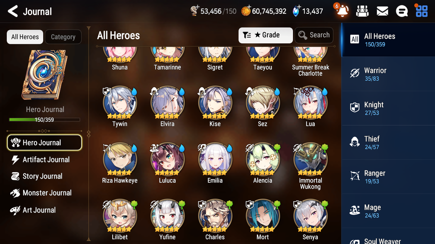 [GLOBAL] [INSTANT] Epic 7 Seven 5ML Harsetti Straze Ray + 83ML pulls 13k skystones 3100 mystics+20 Speed + Name Starter Account-Mobile Games Starter