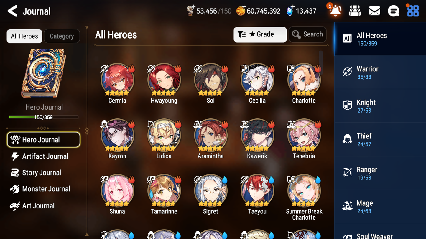[GLOBAL] [INSTANT] Epic 7 Seven 5ML Harsetti Straze Ray + 83ML pulls 13k skystones 3100 mystics+20 Speed + Name Starter Account-Mobile Games Starter
