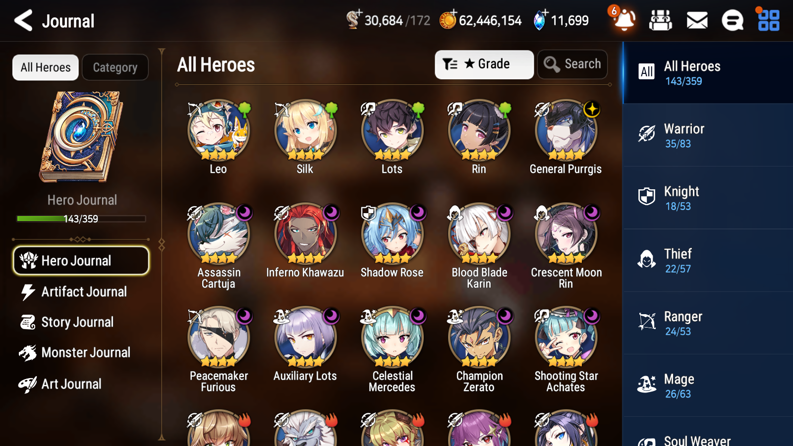[GLOBAL] [INSTANT] Epic 7 Seven 5ML Harsetti Top Model Luluca Archdemon's Shadow Sez + 77ML pulls 11k skystones 1300 mystics+ 20 Speed +Name Starter Account-Mobile Games Starter