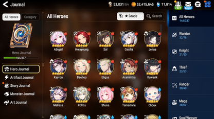 [GLOBAL] [INSTANT] Epic 7 Seven 5ML Navy Captain Landy Specter Tenebria Architect Laika Baal Solitaria + 58ML pulls 11k skystones 2550 mystics+ Name Starter Account-Mobile Games Starter