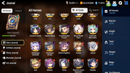 [GLOBAL] [INSTANT] Epic 7 Seven 5ML Navy Captain Landy Specter Tenebria Architect Laika Baal Solitaria + 58ML pulls 11k skystones 2550 mystics+ Name Starter Account-Mobile Games Starter