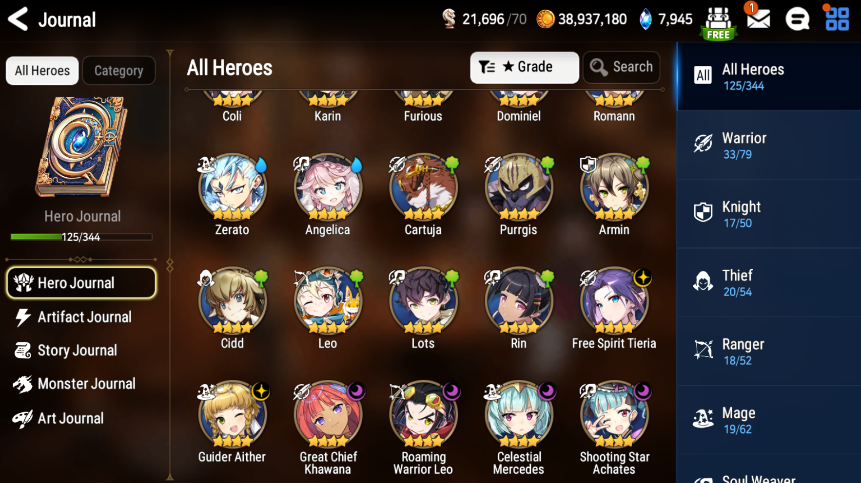 [GLOBAL] [INSTANT] Epic 7 Seven 5ML New Moon Luna Bellona Arbiter Vildred Ravi Lidica Rimuru + ML pulls + Name Starter Account-Mobile Games Starter