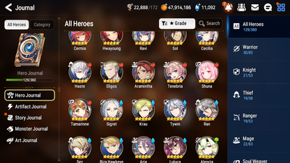 [GLOBAL] [INSTANT] Epic 7 Seven 5ML New Moon Luna Commander Pavel Vivian Maid Chloe Belian+11k Gems + 48ML pulls + 20 Speed Starter Account-Mobile Games Starter