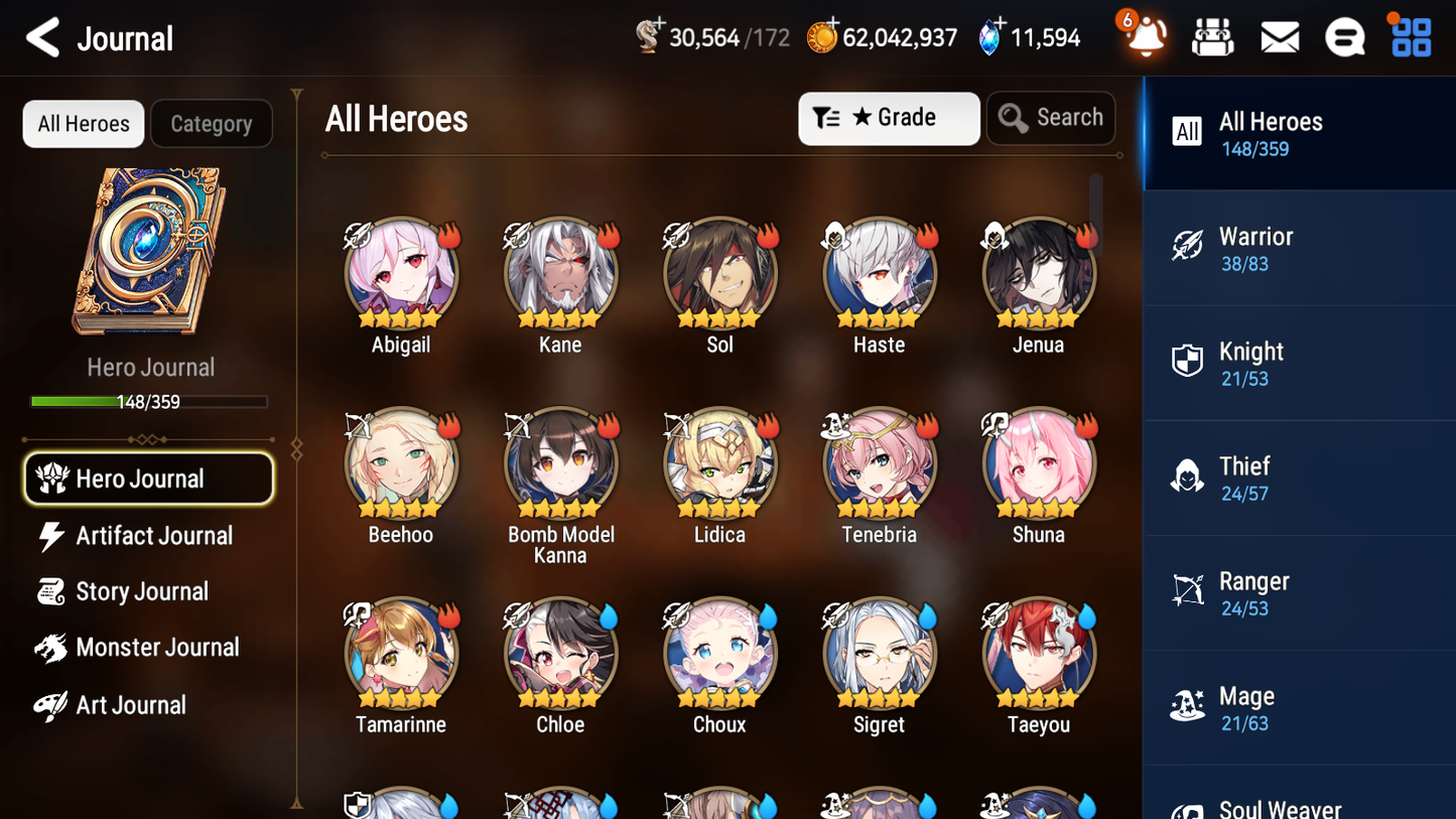 [GLOBAL] [INSTANT] Epic 7 Seven 5ML Rinak + Corvus Judge Kise Martial Artist Ken Specter Tenebria Top Model Luluca + 77ML pulls 11k skystones 1300 mystics+20 Speed + Name Starter Account-Mobile Games Starter