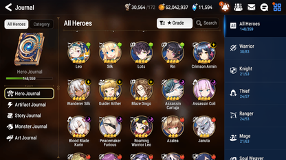 [GLOBAL] [INSTANT] Epic 7 Seven 5ML Rinak + Corvus Judge Kise Martial Artist Ken Specter Tenebria Top Model Luluca + 77ML pulls 11k skystones 1300 mystics+20 Speed + Name Starter Account-Mobile Games Starter