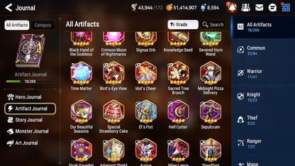 [GLOBAL] [INSTANT] Epic 7 Seven 5ML Salome New Moon Luna Navy Captain Landy Remnant Violet Eternal Wanderer Ludwig+ 58ML pulls +20 Speed + 4 Sets Gear +Name Starter Account-Mobile Games Starter
