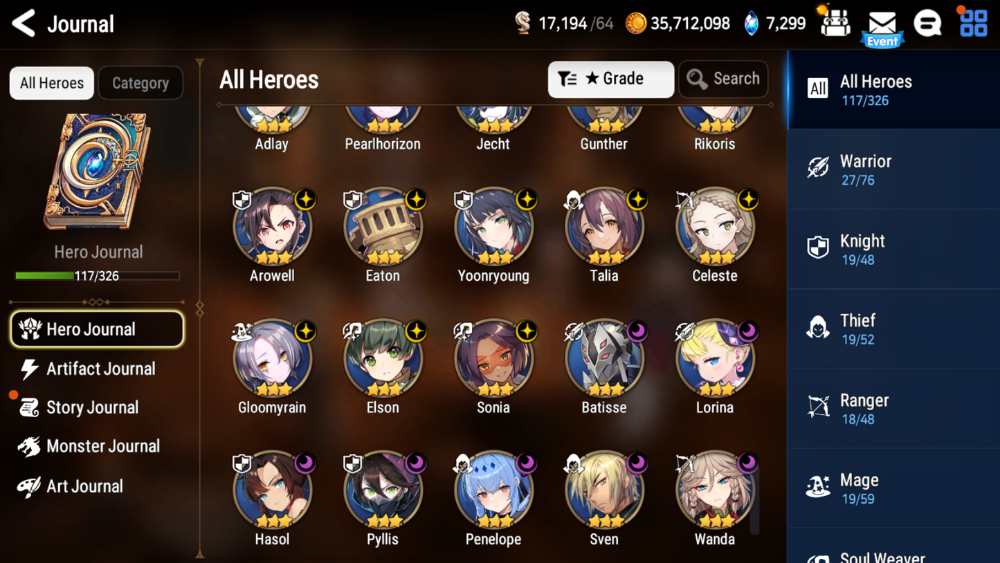 [GLOBAL] [INSTANT] Epic 7 Seven 5ML Sea Phantom Politis Fallen Cecilia Maid Chloe ++ ML pulls + Name Starter Account-Mobile Games Starter