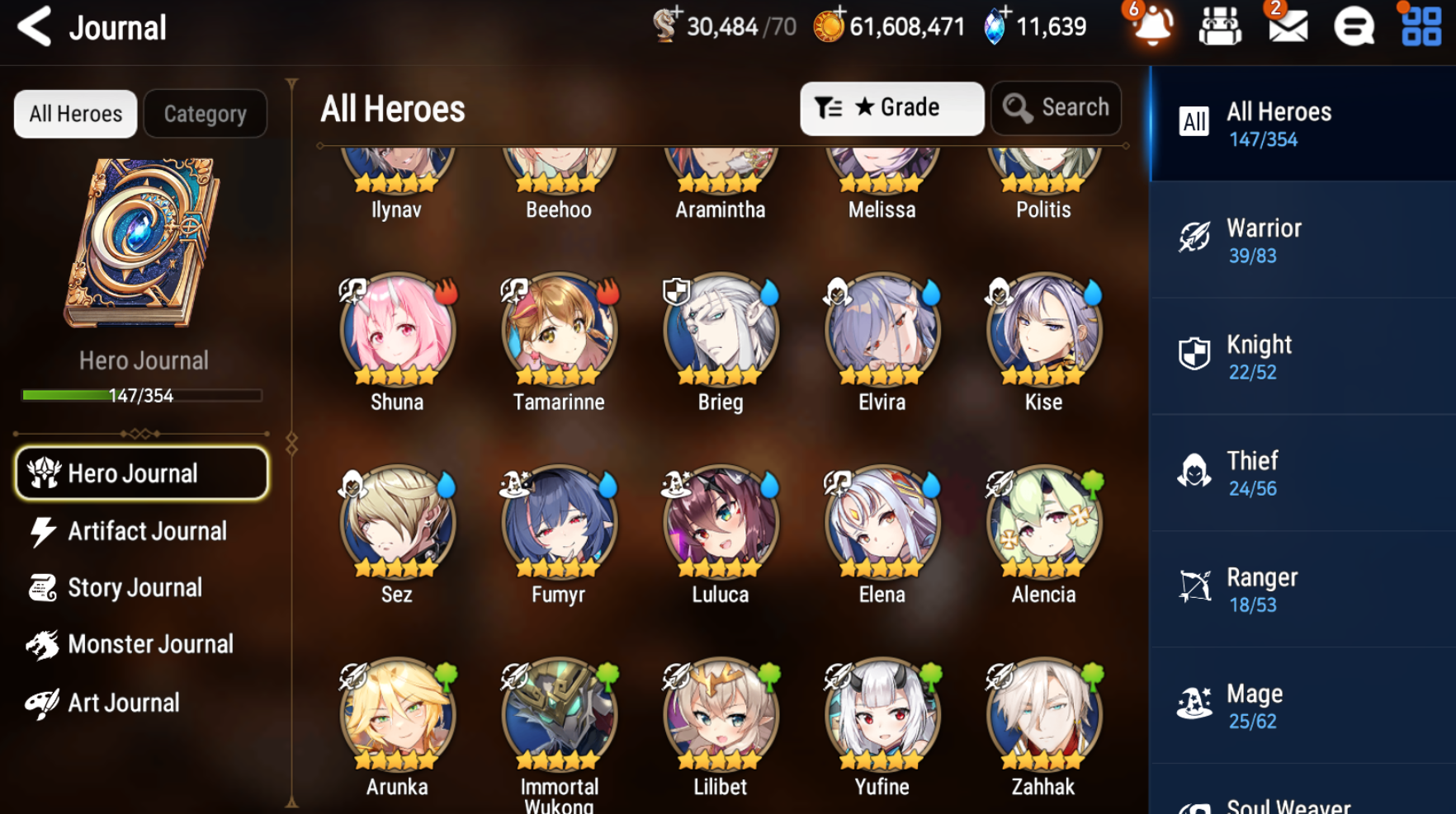 [GLOBAL] [INSTANT] Epic 7 Seven 5ML Sea Phantom Politis Requiem Roana Krau Sage Baal Laika + 63ML pulls 11k skystones 1300 mystics+ Name Starter Account-Mobile Games Starter