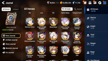 [GLOBAL] [INSTANT] Epic 7 Seven 6ML 1LIM Abyssal Yufine Maid Chloe Solitaria Designer Lilibet Eternal Ludwig Choux Angel Angelica Summer Fumyr + 77ML pulls 11k skystones 1300 mystics+20 Speed + Name Starter Account-Mobile Games Starter