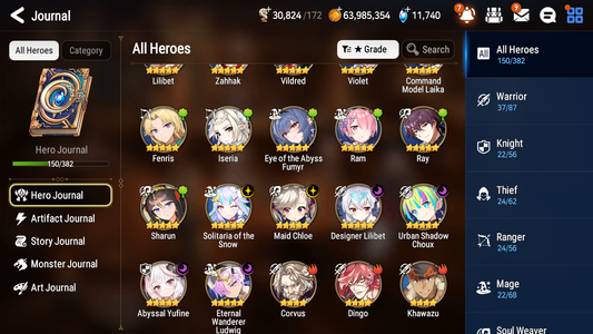 [GLOBAL] [INSTANT] Epic 7 Seven 6ML 1LIM Abyssal Yufine Maid Chloe Solitaria Designer Lilibet Eternal Ludwig Choux Angel Angelica Summer Fumyr + 77ML pulls 11k skystones 1300 mystics+20 Speed + Name Starter Account-Mobile Games Starter