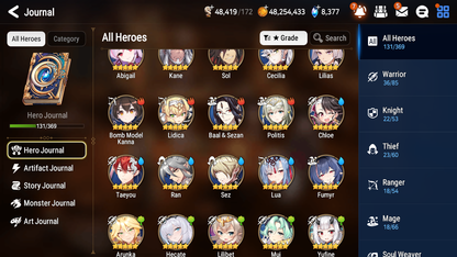 [GLOBAL] [INSTANT] Epic 7 Seven 6ML 1LIM Navy Captain Landy Abyssal Yufine Hecate + 53ML pulls +20 Speed+ Name Starter Account-Mobile Games Starter