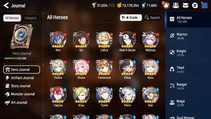 [GLOBAL] [INSTANT] Epic 7 Seven 6ML 2LIM Haru+artifact Abyssal Yufine Maid Chloe Solitaria Designer Lilibet Eternal Ludwig Choux Angel Angelica Summer Fumyr + 91ML pulls 11k skystones 1300 mystics+2x 20 Speed + Luna Skin + Name Starter Account-Mobile Games Starter