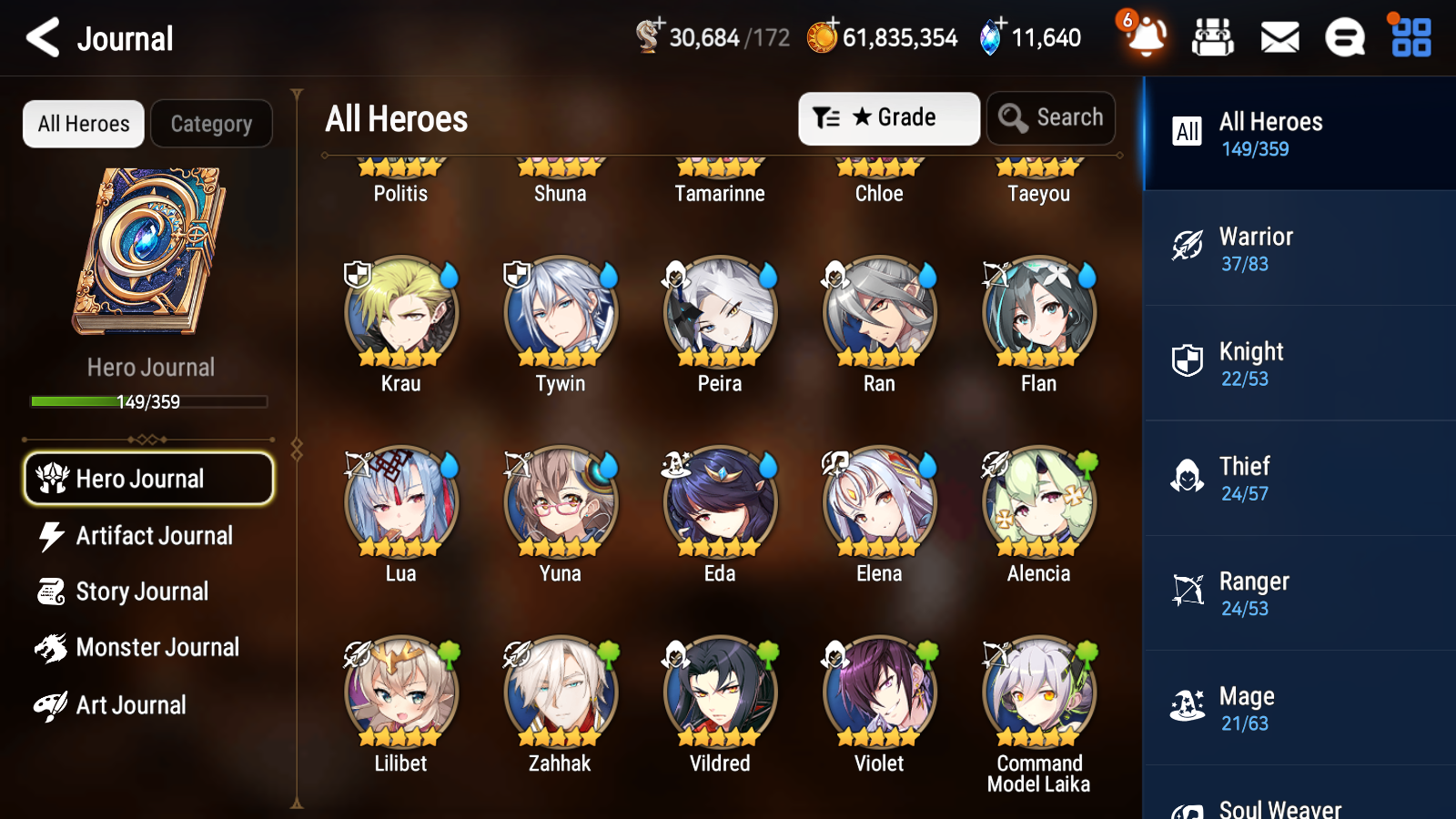 [GLOBAL] [INSTANT] Epic 7 Seven 6ML Abyssal Yufine Maid Chloe Solitaria Designer Lilibet Eternal Ludwig Choux Angel Angelica+ 77ML pulls 11k skystones 1300 mystics+20 Speed + Name Starter Account-Mobile Games Starter