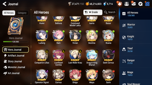 [GLOBAL] [INSTANT] Epic 7 Seven 6ML Conqueror Lilias Dragon King Sharun Lionheart Cermia Last Rider Krau Dark Corvus Operator Sigret + 46ML pulls + 20 Speed Starter Account-Mobile Games Starter