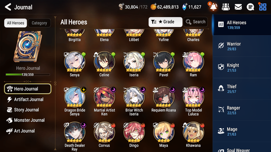 [GLOBAL] [INSTANT] Epic 7 Seven 6ML Dragon Bride Senya Requiem Roana Luluca Iseria Ken + 77ML pulls 11k skystones 1300 mystics+20 Speed + Name Starter Account-Mobile Games Starter