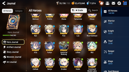 [GLOBAL] [INSTANT] Epic 7 Seven 6ML Navy Captain Landy Specter Tenebria Architect Laika Baal Solitaria + 73ML pulls 11k skystones 2550 mystics+ 20 Speed +Name Starter Account-Mobile Games Starter