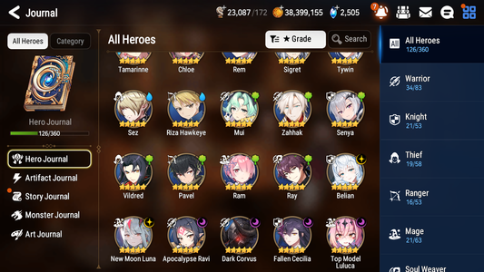 [GLOBAL] [INSTANT] Epic 7 Seven 6ML New Moon Luna Belian Apocalypse Ravi Fallen Cecilia Luluca Rem+ 35ML pulls + 20 Speed Starter Account-Mobile Games Starter