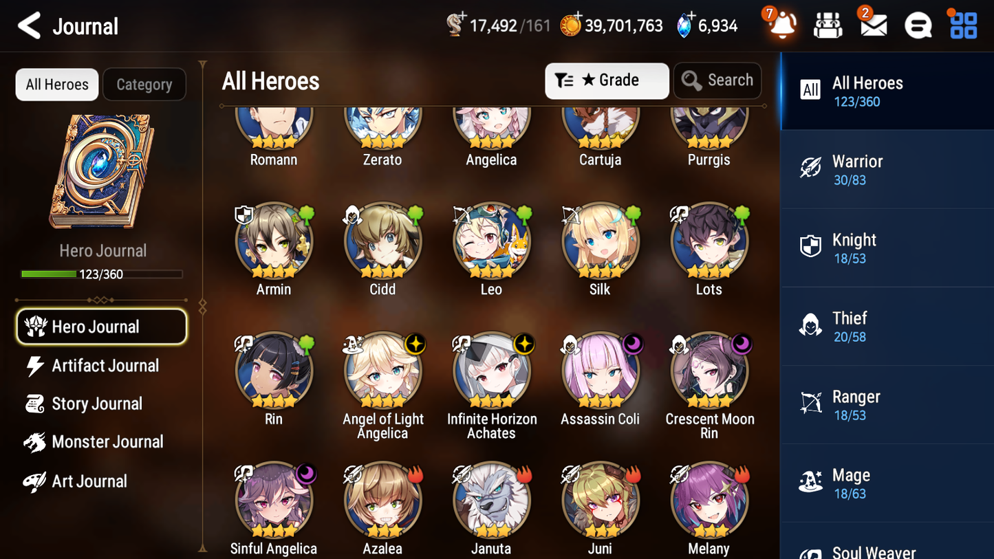 [GLOBAL] [INSTANT] Epic 7 Seven 6ML Sea Phantom Politis Spirit Eye Celine Dark Corvus Fallen Cecilia Ken Ray + ML pulls + 20 Speed + Name Starter Account-Mobile Games Starter