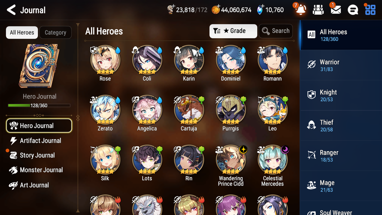 [GLOBAL] [INSTANT] Epic 7 Seven 6ML Straze Zio + 44ML pulls + 20 Speed Starter Account-Mobile Games Starter