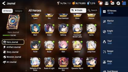 [GLOBAL] [INSTANT] Epic 7 Seven 6ML Zio Solitaria Ruele Ken Operator Sigret Judge Kise+ ML pulls + 20 Speed + Name Starter Account-Mobile Games Starter