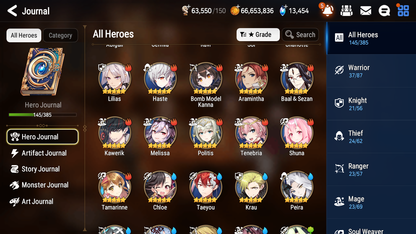 [GLOBAL] [INSTANT] Epic 7 Seven 7ML Monarch of the Sword Iseria Bystander Hwayoung Navy Captain Landy + 97ML pulls 13k skystones 3100 mystics+ 2x 20 Speed + Luna Skin + Name Starter Account-Mobile Games Starter