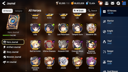 [GLOBAL] [INSTANT] Epic 7 Seven 7ML Monarch of the Sword Iseria Bystander Hwayoung Navy Captain Landy + 97ML pulls 13k skystones 3100 mystics+ 2x 20 Speed + Luna Skin + Name Starter Account-Mobile Games Starter