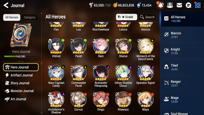 [GLOBAL] [INSTANT] Epic 7 Seven 7ML Monarch of the Sword Iseria Bystander Hwayoung Navy Captain Landy + 97ML pulls 13k skystones 3100 mystics+ 2x 20 Speed + Luna Skin + Name Starter Account-Mobile Games Starter