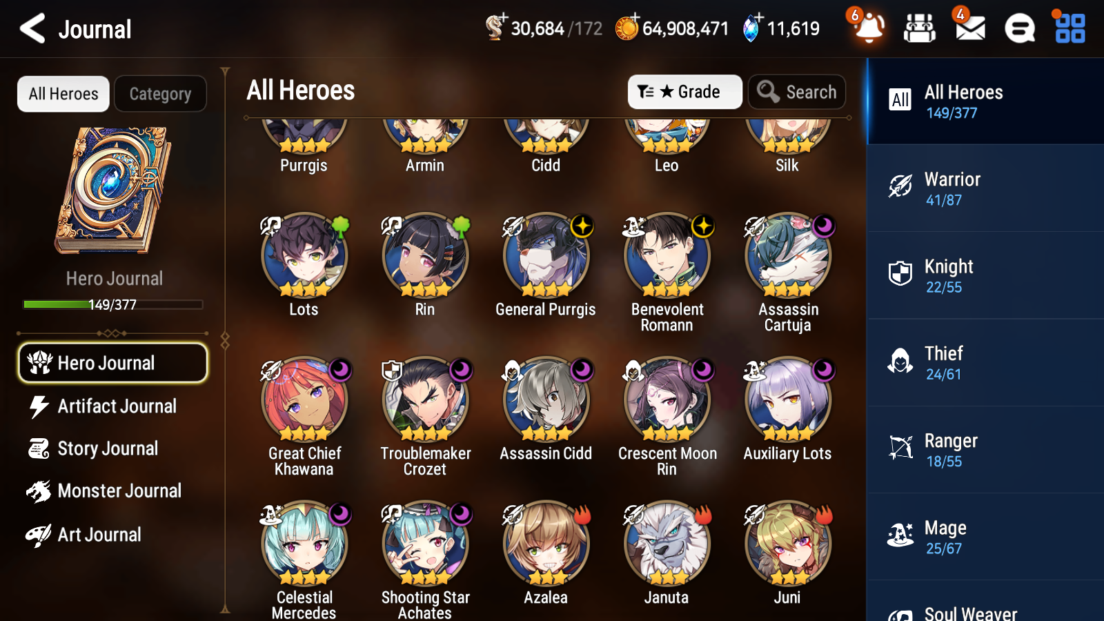 [GLOBAL] [INSTANT] Epic 7 Seven 7ML Salome Sea Phantom Politis Requiem Roana Krau Sage Baal Laika + 77ML pulls 11k skystones mystics+ 20 Speed + 4 Sets Gear +Name Starter Account-Mobile Games Starter