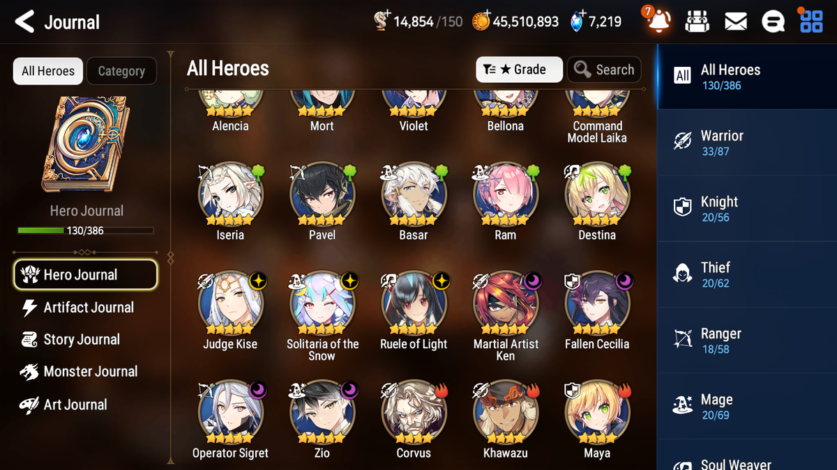 [GLOBAL] [INSTANT] Epic 7 Seven 7ML Zio Fallen Cecilia Solitaria Ruele Ken Operator Sigret Judge Kise+ 50ML pulls + 2x 20 Speed + Luna Skin + Name Starter Account-Mobile Games Starter