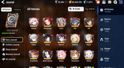 [GLOBAL] [INSTANT] Epic 7 Seven Abyssal Yufine Angel Angelica + 63ML pulls 11k skystones 1300 mystics+ Name Starter Account-Mobile Games Starter