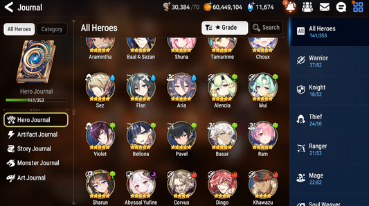 [GLOBAL] [INSTANT] Epic 7 Seven Abyssal Yufine Angel Angelica + 63ML pulls 11k skystones 1300 mystics+ Name Starter Account-Mobile Games Starter