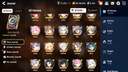 [GLOBAL] [INSTANT] Epic 7 Seven Belian Amid + 42ML pulls + 20 Speed Starter Account-Mobile Games Starter