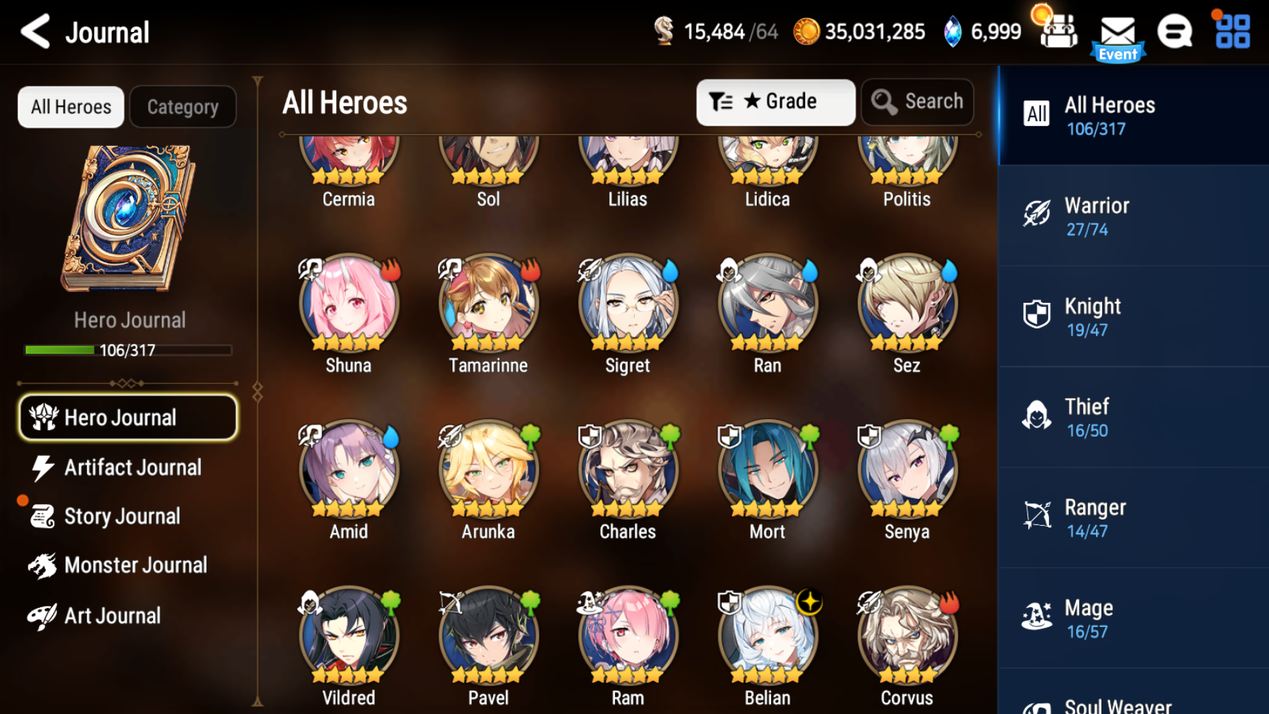 [GLOBAL] [INSTANT] Epic 7 Seven Belian Amid Tamarinne + ML pulls Starter Account-Mobile Games Starter