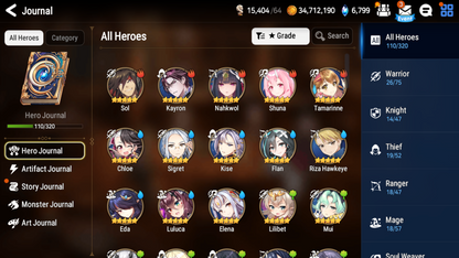 [GLOBAL] [INSTANT] Epic 7 Seven Belian Operator Sigret + ML pulls Starter Account-Mobile Games Starter