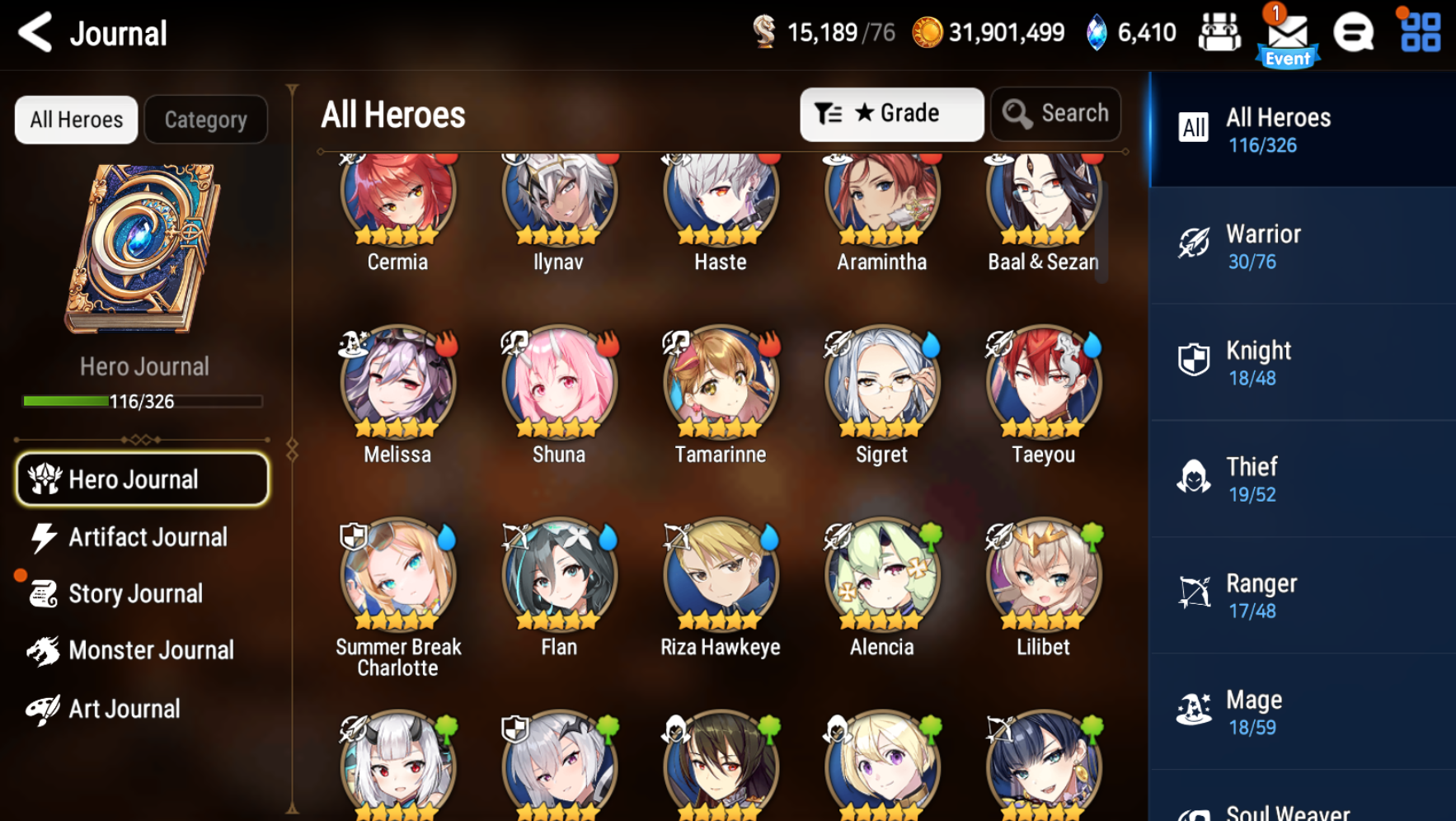 [GLOBAL] [INSTANT] Epic 7 Seven Blood Moon Haste Summerbreak Charlotte + ML pulls Starter Account-Mobile Games Starter