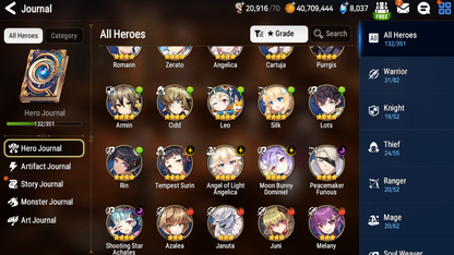[GLOBAL] [INSTANT] Epic 7 Seven Boss Arunka Faithless Lidica Shalltear Rem Angel of Light Angelica + ML pulls Starter Account-Mobile Games Starter
