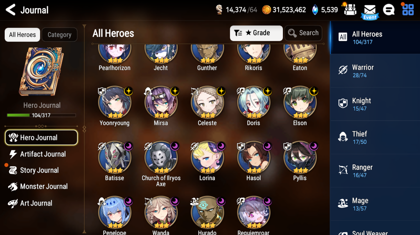 [GLOBAL] [INSTANT] Epic 7 Seven Conqueror Lilias Amid Tamarinne + ML pulls Starter Account-Mobile Games Starter