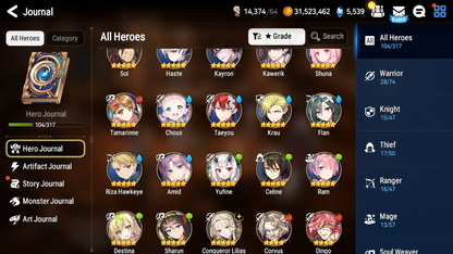 [GLOBAL] [INSTANT] Epic 7 Seven Conqueror Lilias Amid Tamarinne + ML pulls Starter Account-Mobile Games Starter