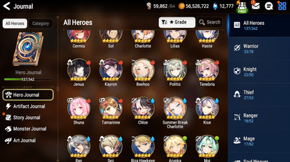 [GLOBAL] [INSTANT] Epic 7 Seven Conqueror Lilias DJ Basar + 64ML pulls 12k skystones 2700 mystics+ Name Starter Account-Mobile Games Starter