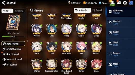 [GLOBAL] [INSTANT] Epic 7 Seven Conqueror Lilias DJ Basar + 64ML pulls 12k skystones 2700 mystics+ Name Starter Account-Mobile Games Starter