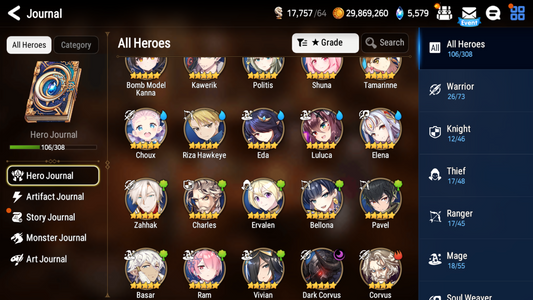 [GLOBAL] [INSTANT] Epic 7 Seven Dark Corvus + ML pulls + Name Starter Account-Mobile Games Starter