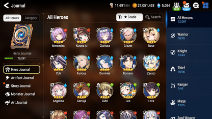 [GLOBAL] [INSTANT] Epic 7 Seven Diene Rem + pulls Starter Account-Mobile Games Starter