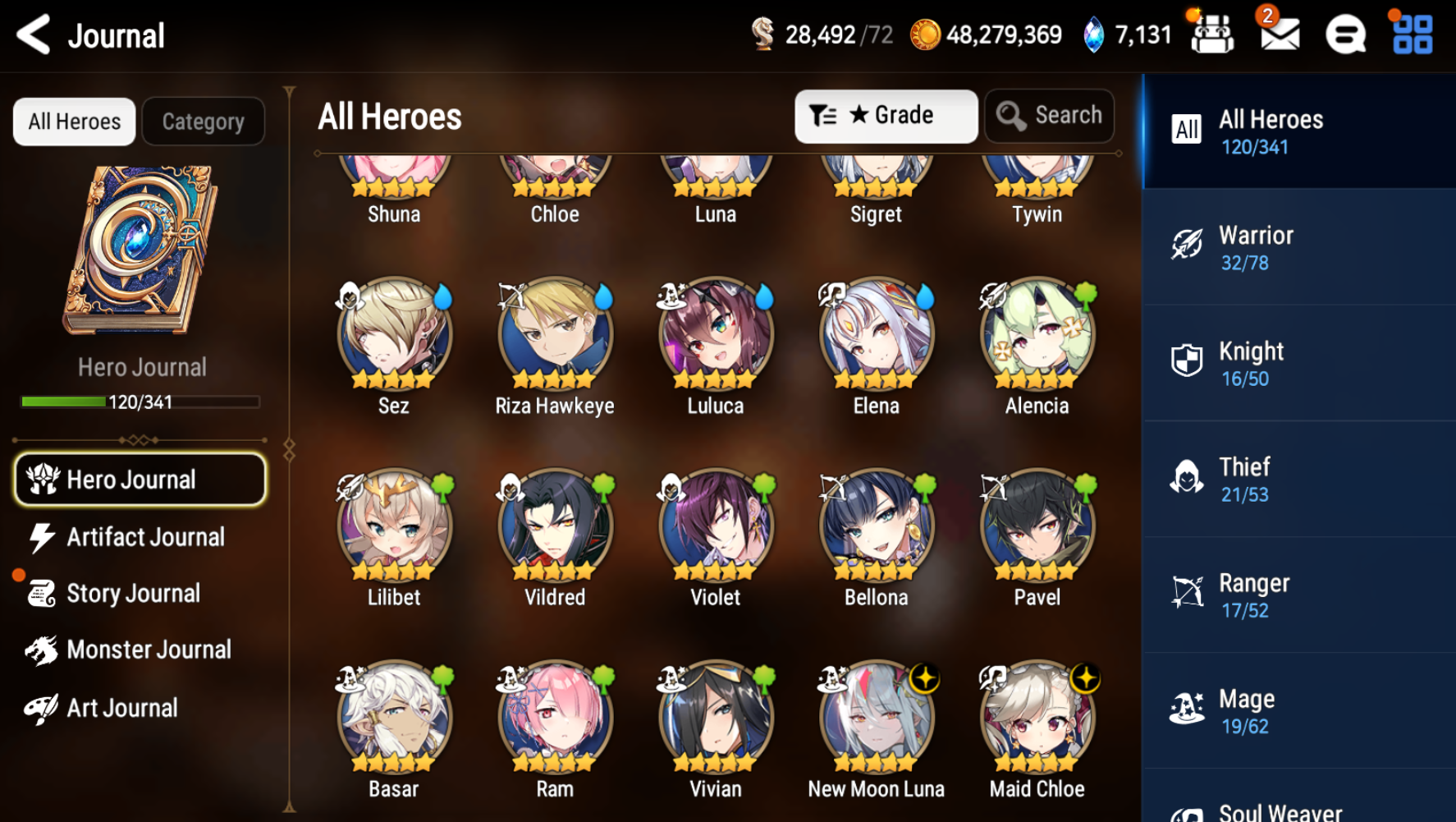 [GLOBAL] [INSTANT] Epic 7 Seven double Luna (New Moon Luna+Luna) + Maid Chloe + ML pulls + Name Starter Account-Mobile Games Starter