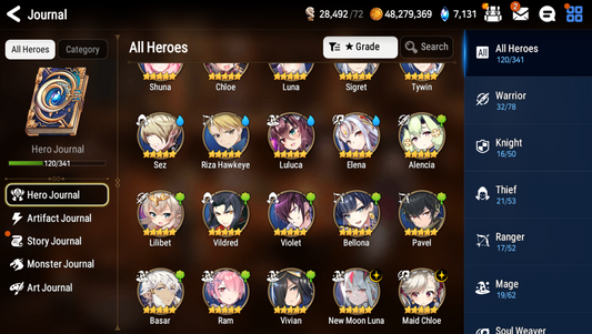 [GLOBAL] [INSTANT] Epic 7 Seven double Luna (New Moon Luna+Luna) + Maid Chloe + ML pulls + Name Starter Account-Mobile Games Starter