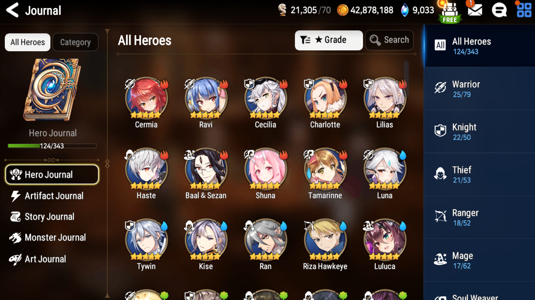 [GLOBAL] [INSTANT] Epic 7 Seven double Luna (New Moon Luna+Luna) + Ruele + ML pulls + Name Starter Account-Mobile Games Starter
