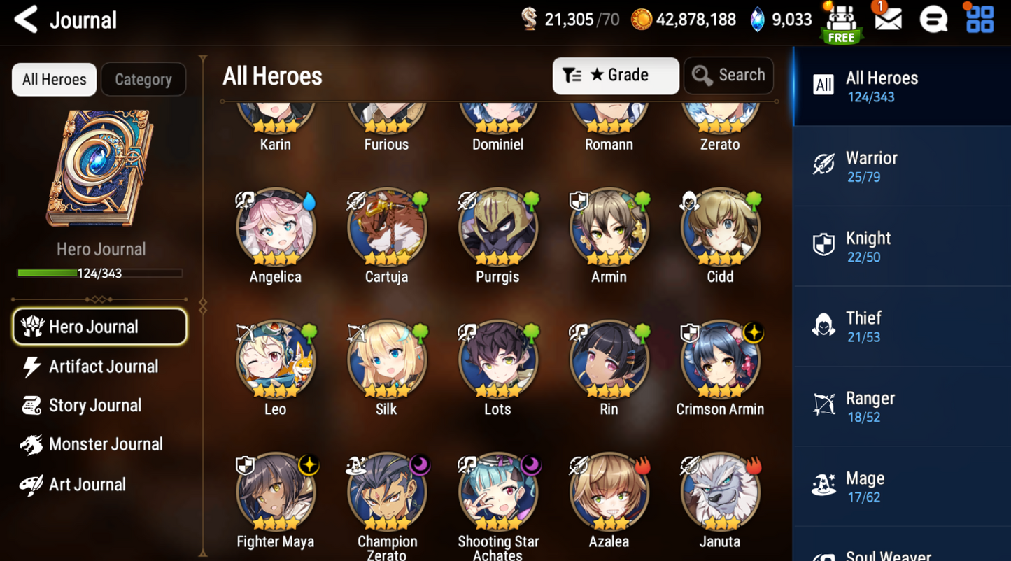 [GLOBAL] [INSTANT] Epic 7 Seven double Luna (New Moon Luna+Luna) + Ruele + ML pulls + Name Starter Account-Mobile Games Starter