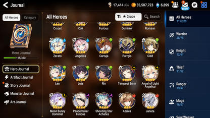 [GLOBAL] [INSTANT] Epic 7 Seven Faithless Lidica Rem Angel of Light Angelica + ML pulls Starter Account-Mobile Games Starter