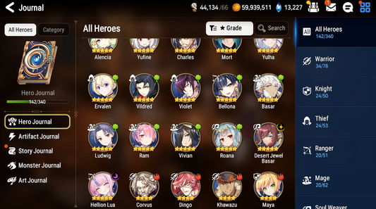 [GLOBAL] [INSTANT] Epic 7 Seven Hellion Lua DJ Basar + 63ML pulls 13k skystones + Name Starter Account-Mobile Games Starter