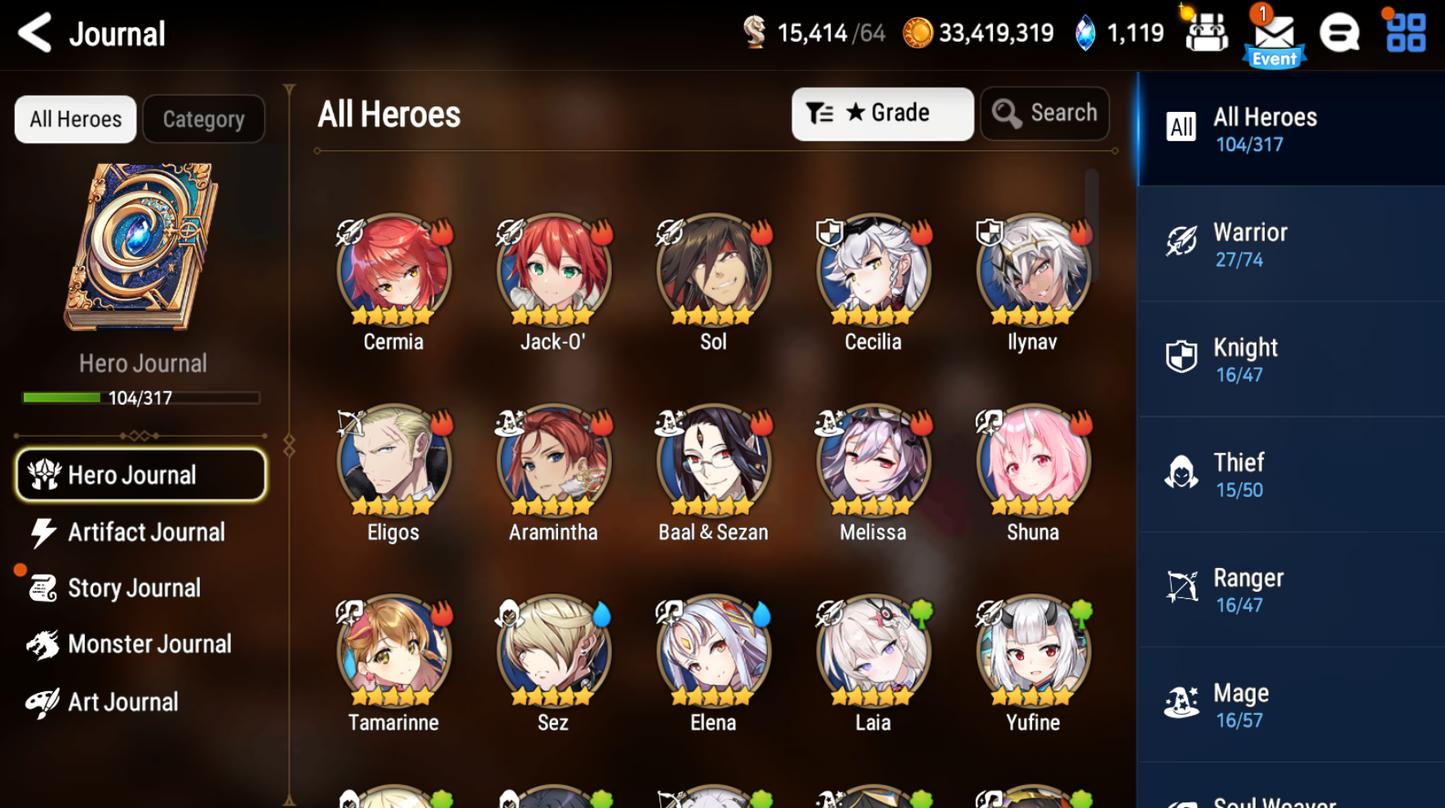 [GLOBAL] [INSTANT] Epic 7 Seven Laia Silver Blade Aramintha +ML pulls +Name Starter Account-Mobile Games Starter